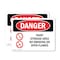 Signmission Paint Storage Area No Smoking Or Open Flames Danger Sign, Plastic, 10in W x 7in L, 2PK OS-2PACK-DS-P-710-L-1516 - alternate 1